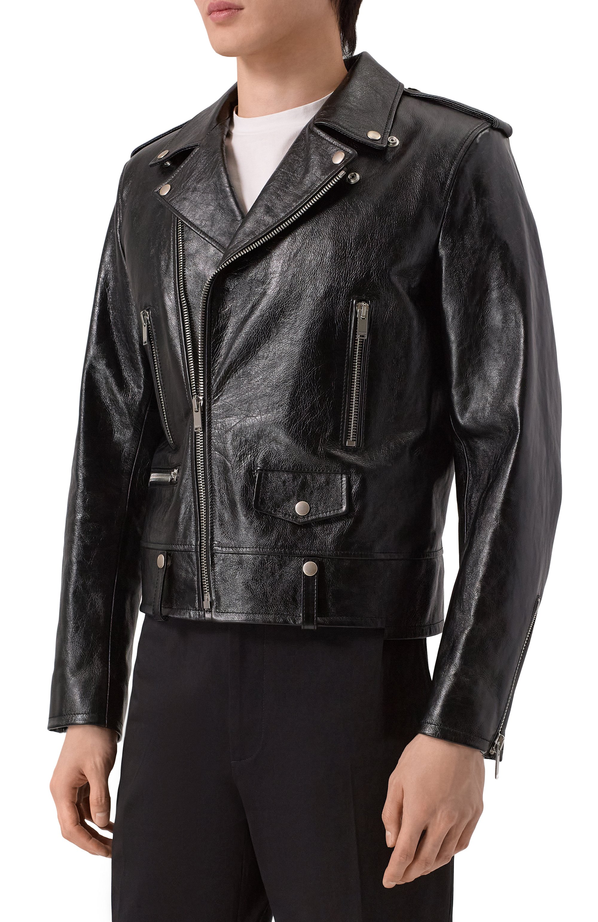 Кожаная куртка SAINT LAURENT, арт. 484284/YC2NI, фото 3