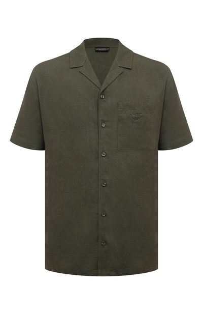 Мужская рубашка изо льна и вискозы EMPORIO ARMANI, арт. 211880/4R467