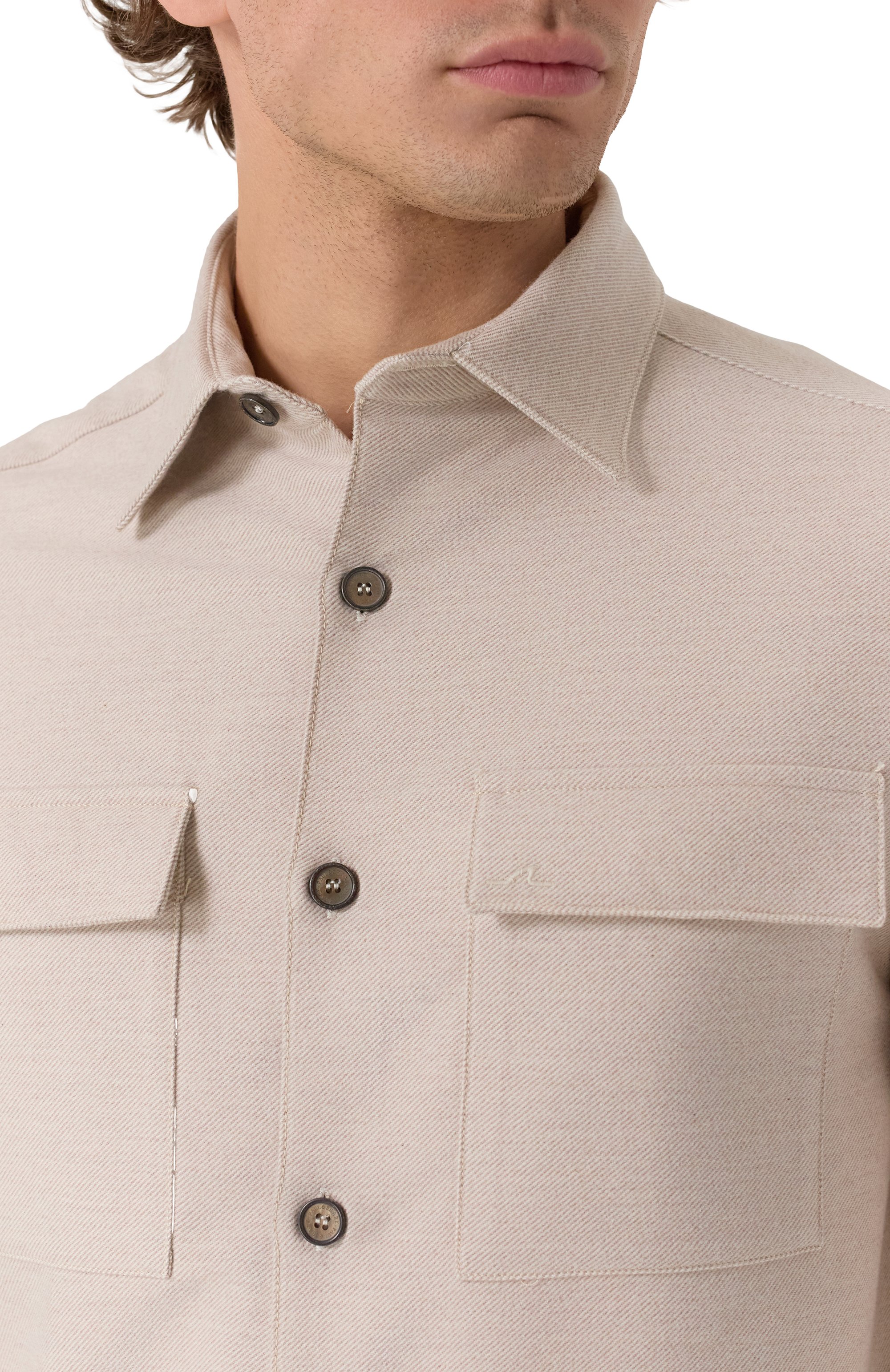 Рубашка из хлопка и кашемира PAUL&SHARK, арт. 15313346, фото 5
