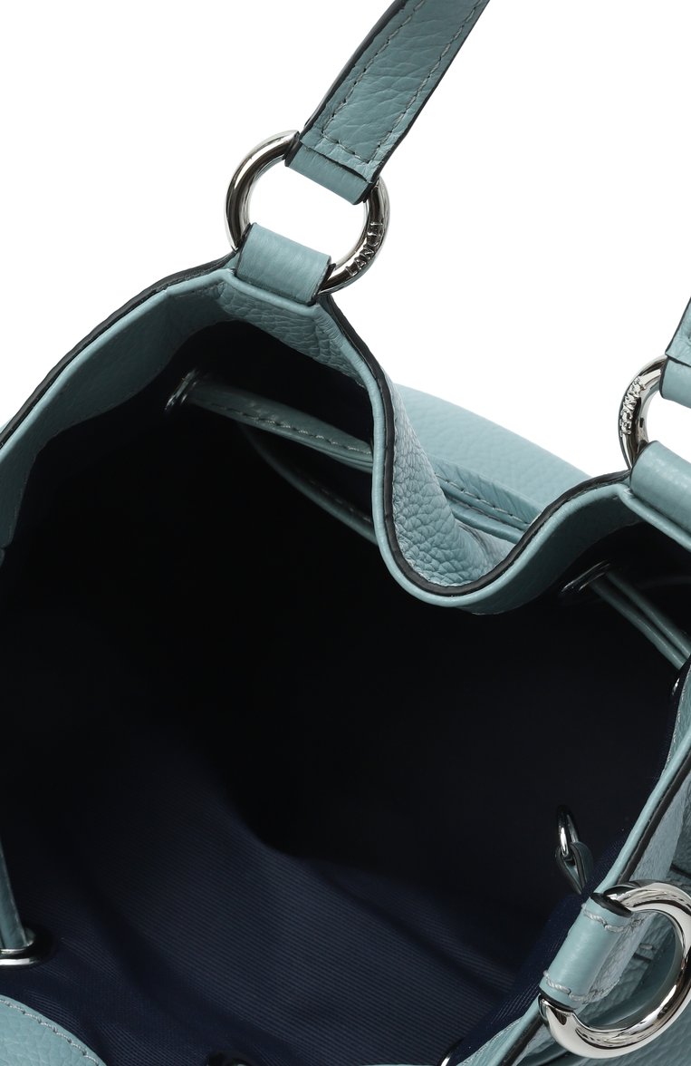 Женская сумка premier flirt small LANCEL голубого цвета, арт. A10109 | Фото 5 (Материал: Натуральная кожа; Автоматизация состава: Проставлено; Ремень/цепочка: На ремешке; Автоматизация ТО: Проставлено; Размер: small)
