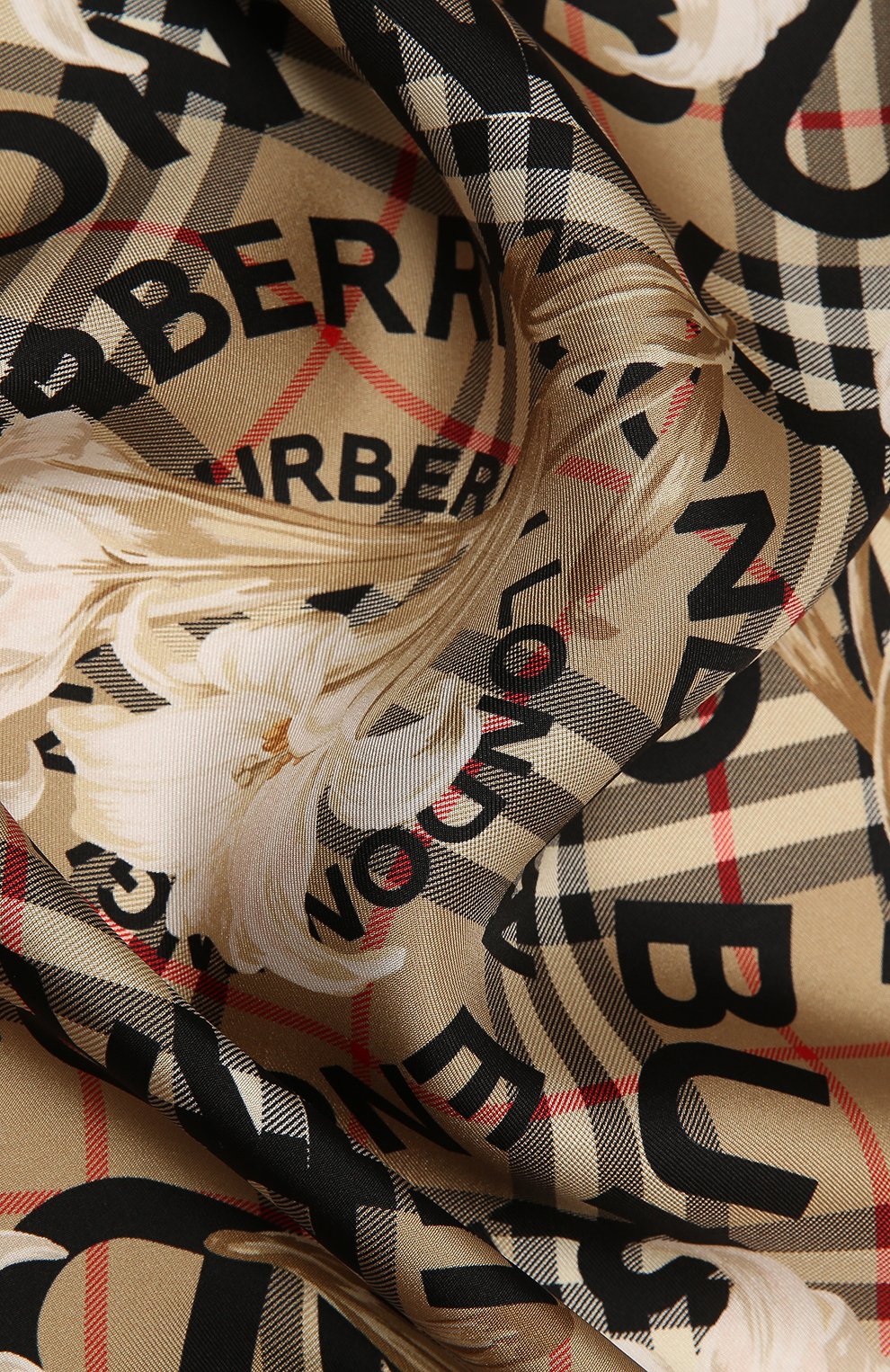 Шелковый шарф BURBERRY, арт. 8037475, фото 4