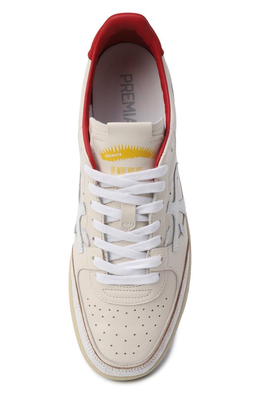 Кожаные кеды Bskt Clay Premiata BSKTCLAY/VAR 8162 Кремовый  BSKTCLAY/VAR 8162 Фото 5