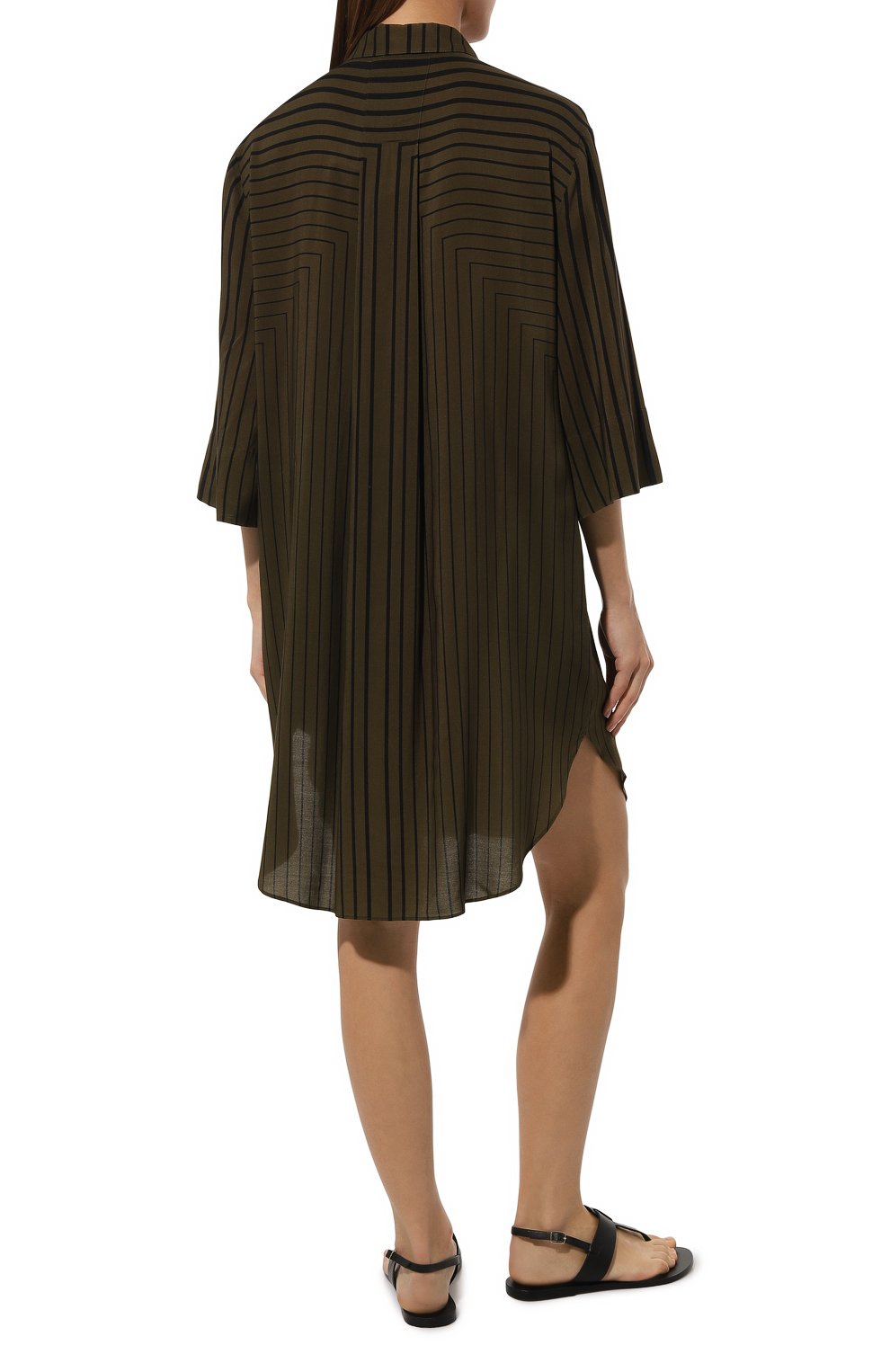 Туника из вискозы MARYAN MEHLHORN хаки цвета по цене 41040 руб., арт. M3535529, фото 4 Туника из вискозы MARYAN MEHLHORN, арт. M3535529, фото 4