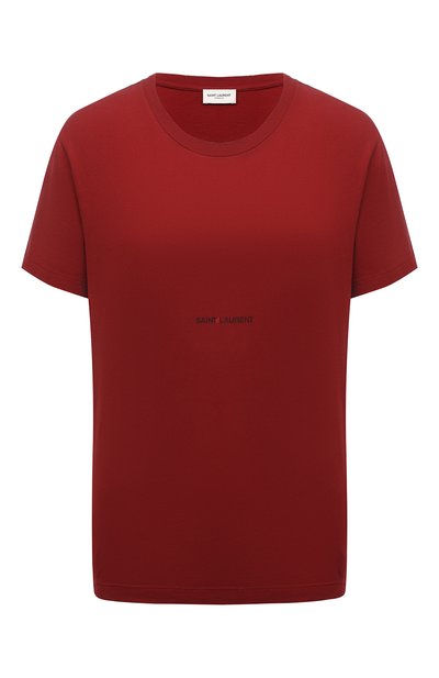 Женская хлопковая футболка SAINT LAURENT, арт. 660774/YBYL2