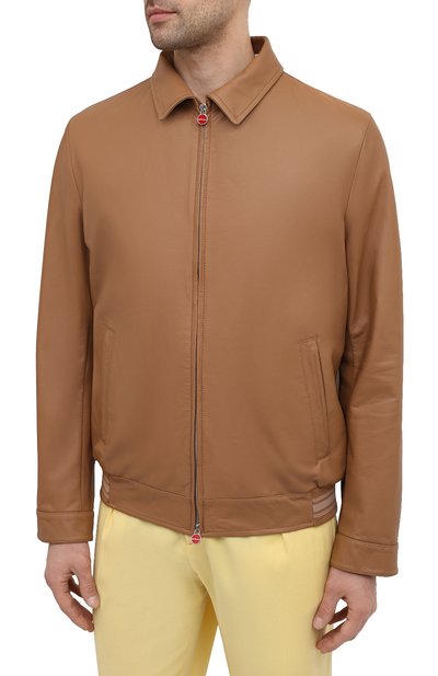 Кожаный бомбер KITON, арт. UW0898V07T83, фото 3