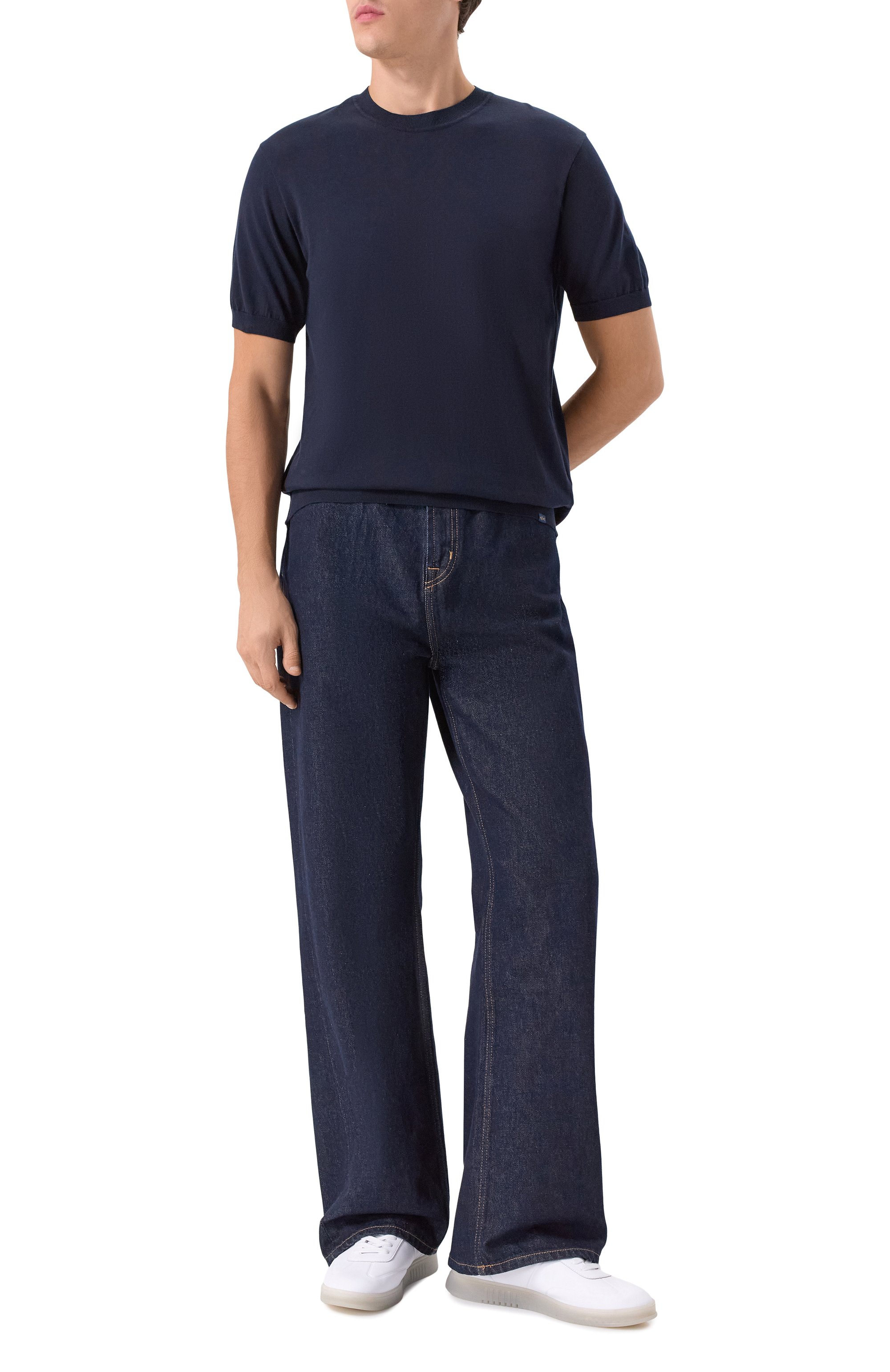 Хлопковый джемпер PAUL&SHARK темно-синего цвета по цене 41750 руб., арт. 25411516, фото 2 Хлопковый джемпер PAUL&SHARK, арт. 25411516, фото 2