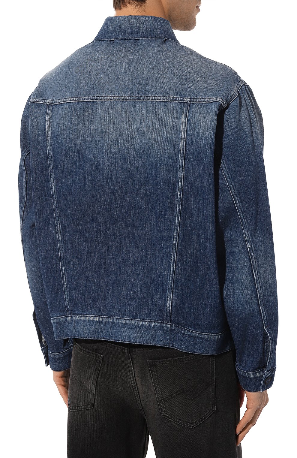 Джинсовая куртка KITON синего цвета по цене 151000 руб., арт. UGKH067K0707D01_SET, фото 4 Джинсовая куртка KITON, арт. UGKH067K0707D01_SET, фото 4