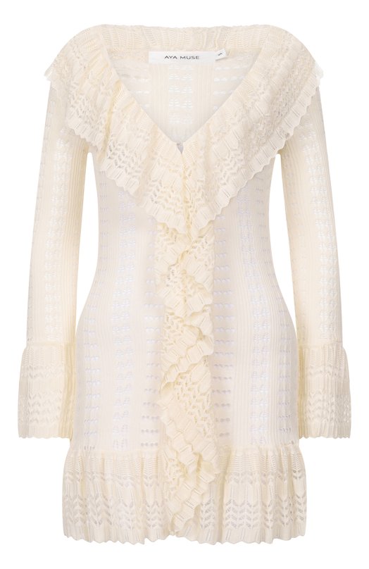 Платье из вискозы и хлопка Aya Muse AMSS2602/ASTER DRESS Кремовый AMSS2602/ASTER DRESS