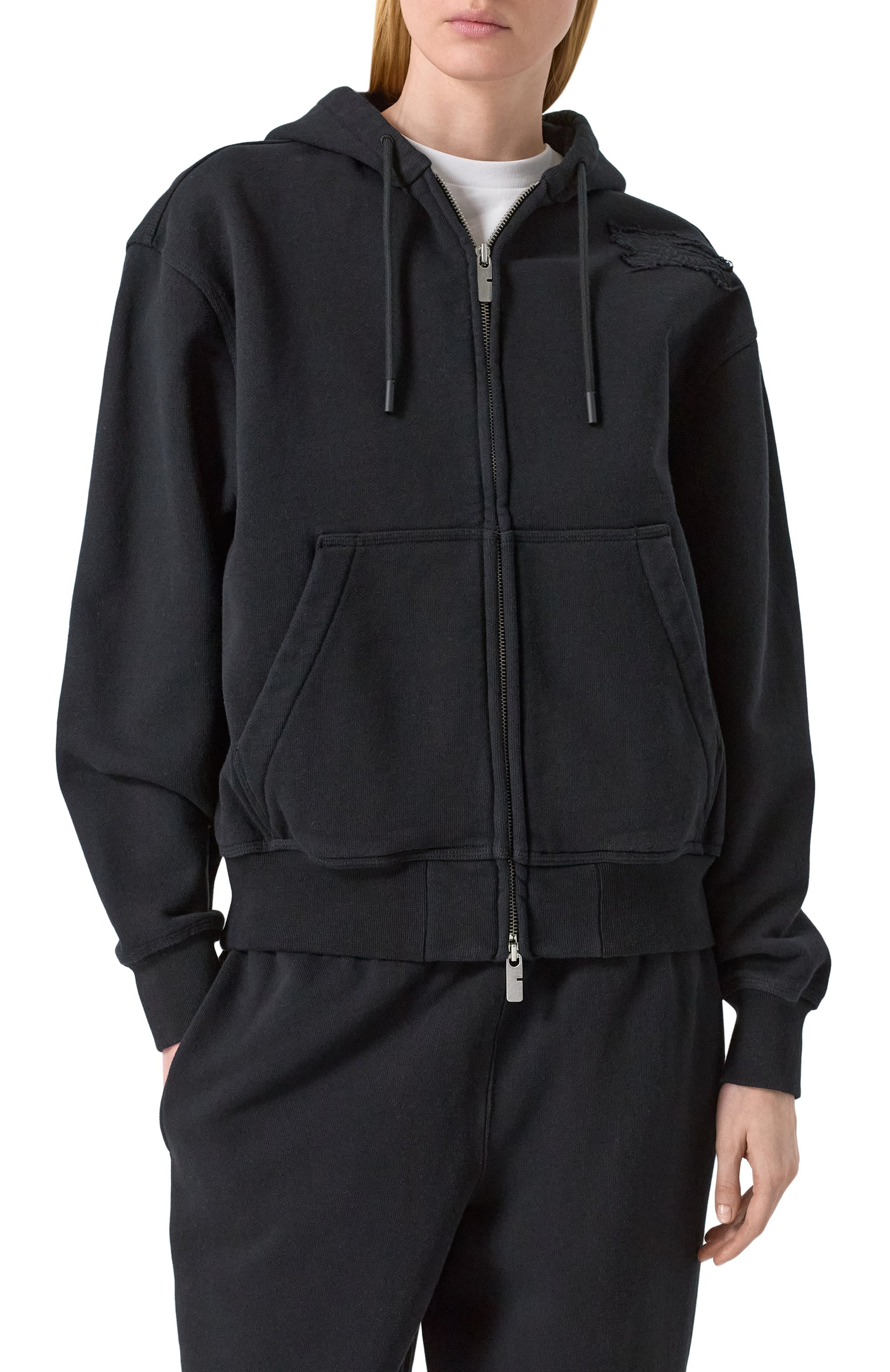 Хлопковая толстовка BURBERRY черного цвета по цене 94600 руб., арт. 8100745, фото 3 Хлопковая толстовка BURBERRY, арт. 8100745, фото 3