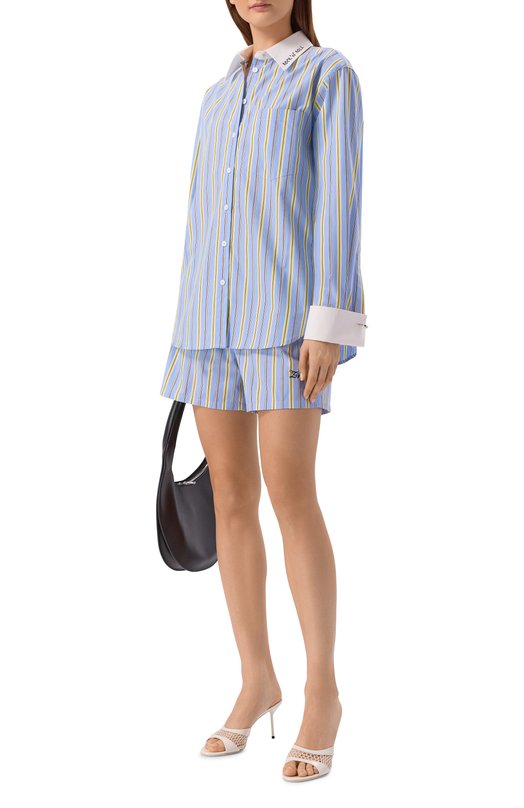 Хлопковая рубашка Zadig and Voltaire WWSH02300 Голубой  WWSH02300 Фото 2