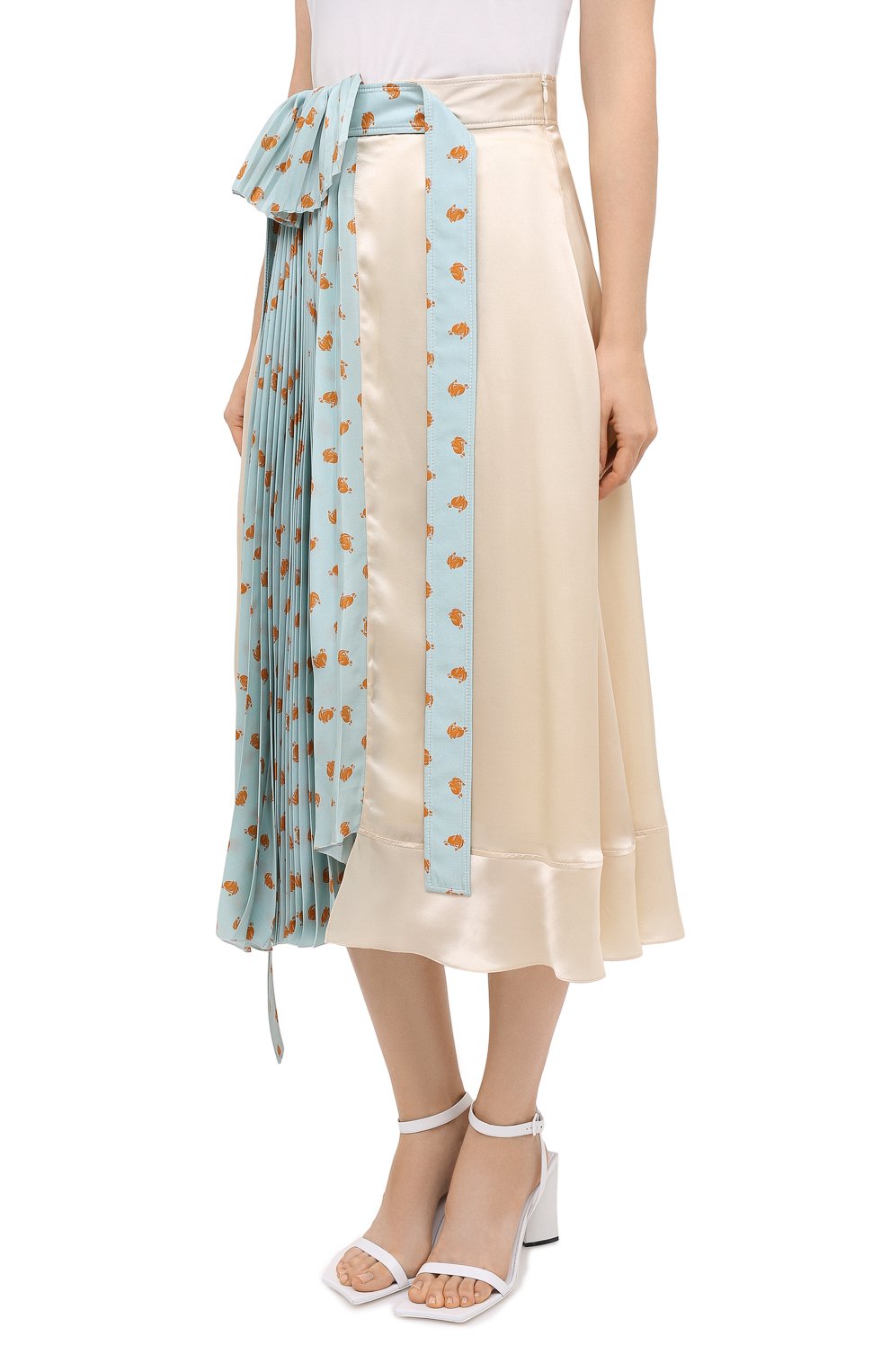 Шелковая юбка LANVIN бежевого цвета по цене 186000 руб., арт. RW-ST411I-4613-A20, фото 4 Шелковая юбка LANVIN, арт. RW-ST411I-4613-A20, фото 4