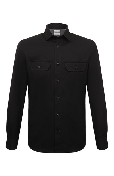 Мужская хлопковая рубашка BRUNELLO CUCINELLI, арт. MW6040626