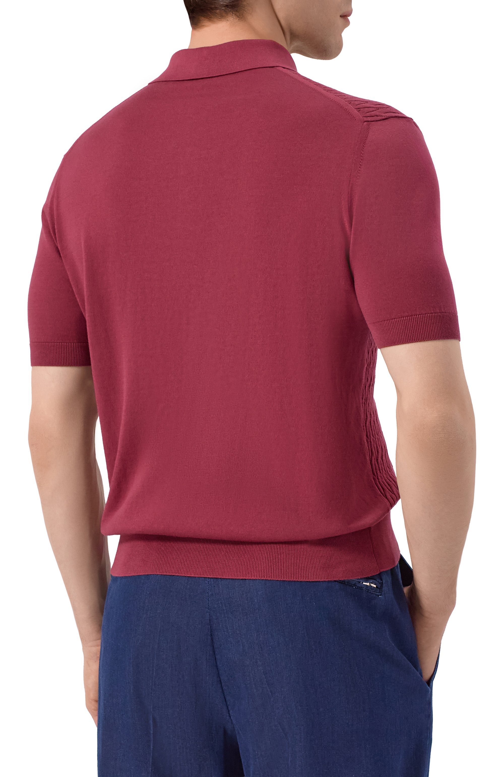 Хлопковое поло FEDELI, арт. MU0D5851/GIZA LIGHT DUSTY, фото 4