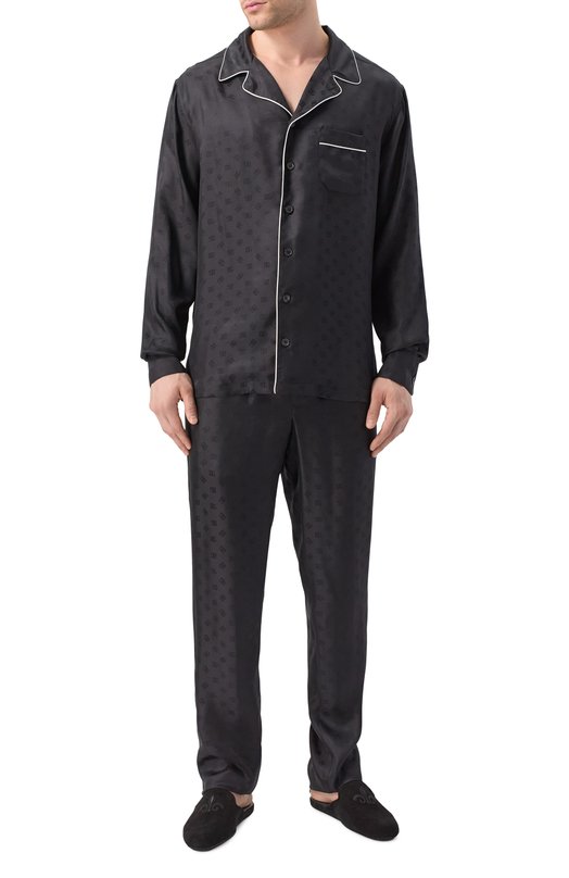 Шелковая сорочка Dolce & Gabbana G5IF1T/FJ1JY Чёрный  G5IF1T/FJ1JY Фото 2