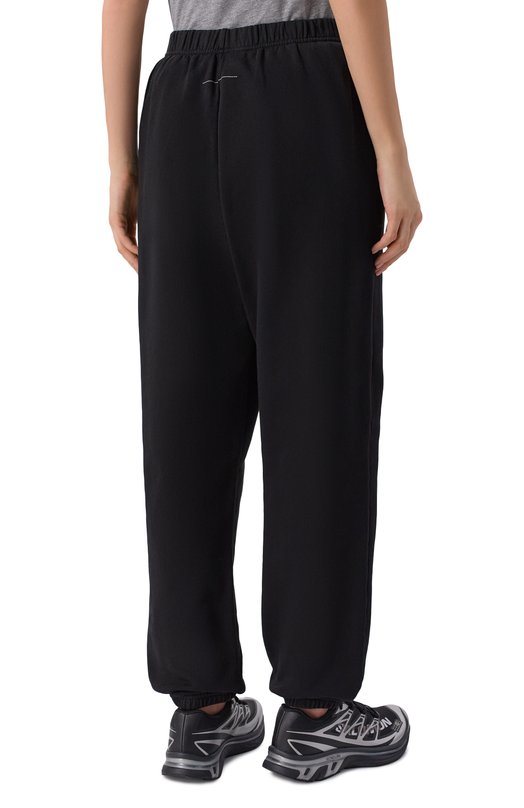 Хлопковые брюки MM6 S52KA0563/M25025 Чёрный  S52KA0563/M25025 Фото 4