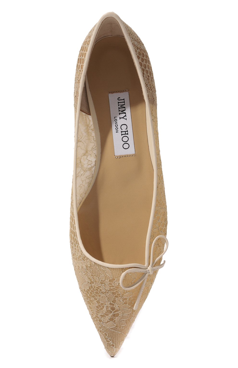 Текстильные балетки cibelle JIMMY CHOO, арт. CIBELLEFLAT/BCQIVORYLATTE, фото 6