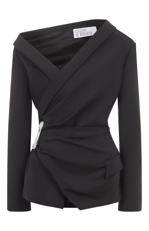 Шерстяной жакет Giuseppe di Morabito 05FWJA124X 05327A Чёрный 05FWJA124X 05327A