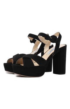 Замшевые босоножки PRADA, арт. 1XP63A-008-F0002, фото 1