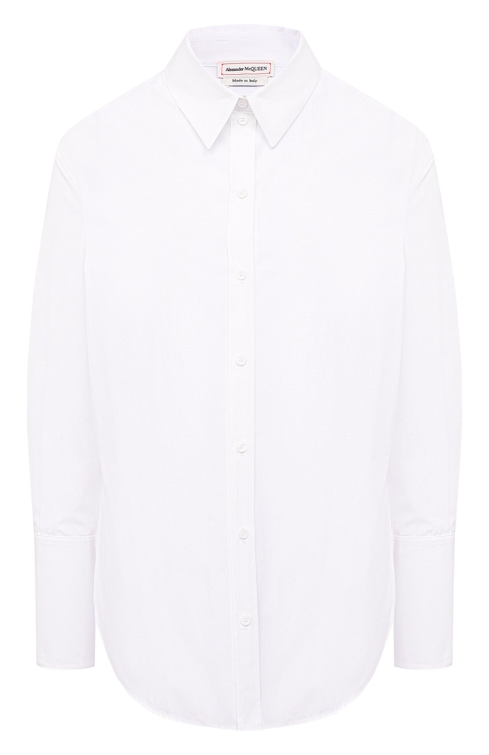 Хлопковая рубашка ALEXANDER MCQUEEN белого цвета по цене 59050 руб., арт. 584781/QAAAD, фото 1 Хлопковая рубашка ALEXANDER MCQUEEN, арт. 584781/QAAAD, фото 1