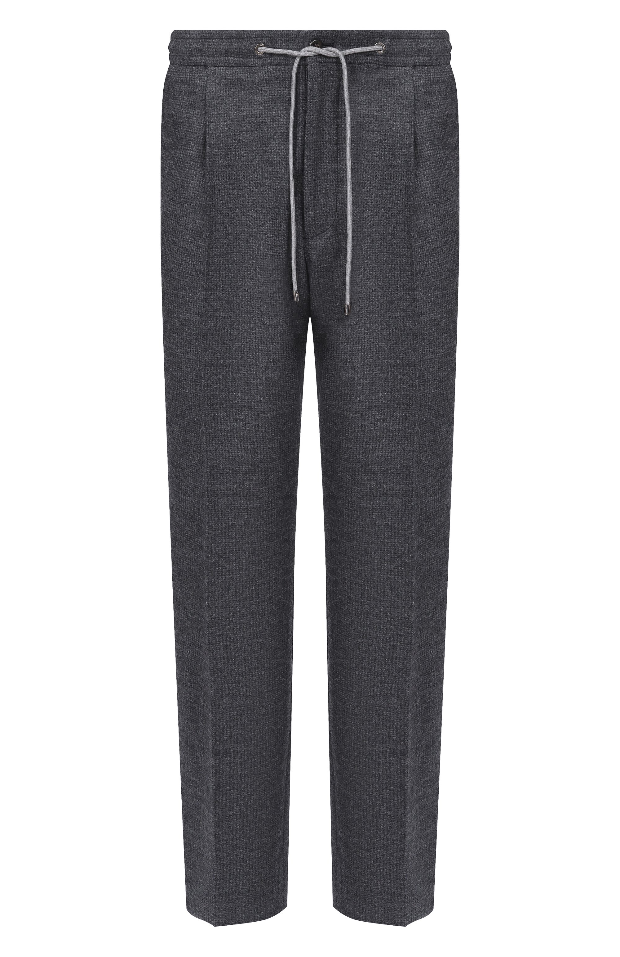 Шерстяные брюки CORNELIANI темно-серого цвета по цене 78500 руб., арт. 284L19/2A17800, фото 1 Шерстяные брюки CORNELIANI, арт. 284L19/2A17800, фото 1