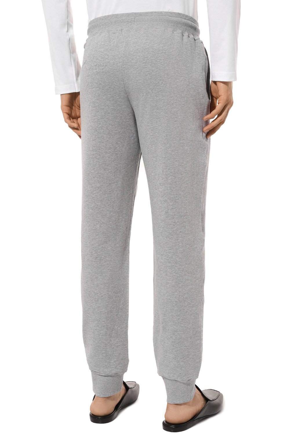 Хлопковые домашние джоггеры HANRO серого цвета по цене 19330 руб., арт. 075071, фото 4 Хлопковые домашние джоггеры HANRO, арт. 075071, фото 4
