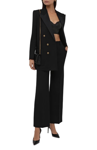 Кожаный топ VERSACE черного цвета по цене 145500 руб., арт. 1000990/1A00677, фото 2 Кожаный топ VERSACE, арт. 1000990/1A00677, фото 2