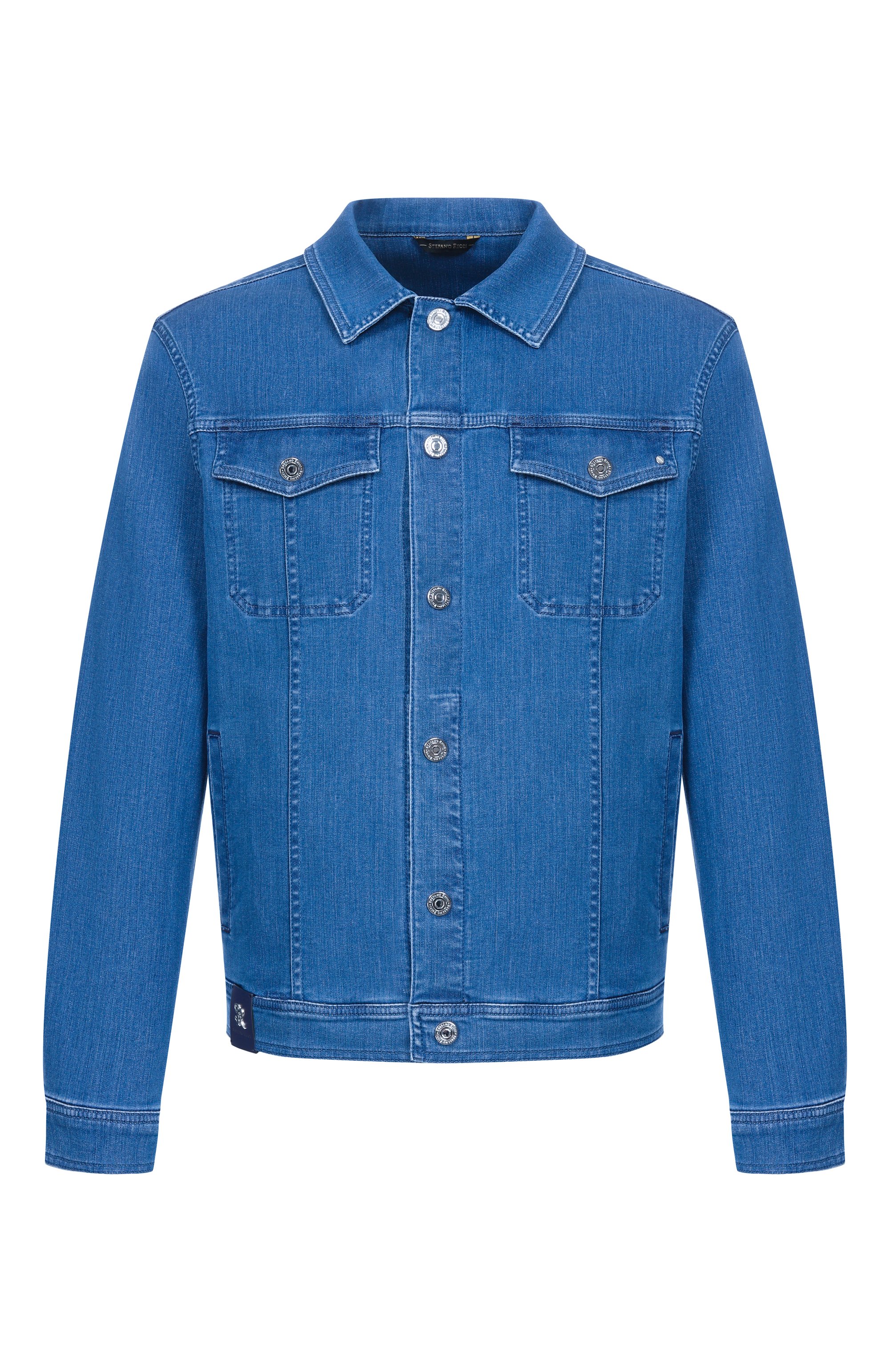 Джинсовая куртка STEFANO RICCI синего цвета по цене 275000 руб., арт. MFJ6203310/TR138L, фото 1 Джинсовая куртка STEFANO RICCI, арт. MFJ6203310/TR138L, фото 1