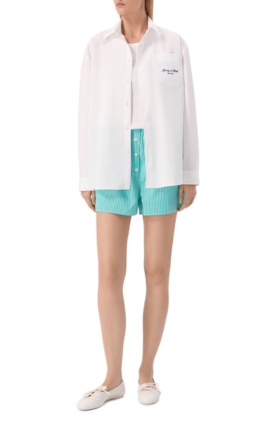 Женская хлопковая рубашка SPORTY AND RICH, арт. SI006711329WH01