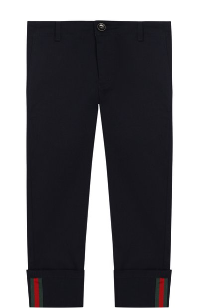 Хлопковые брюки прямого кроя GUCCI, арт. 475447/XBB56, фото 1