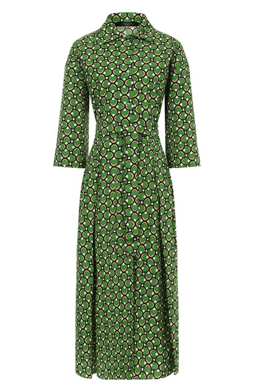 Хлопковое платье Weekend Max Mara VARENNA Зелёный VARENNA
