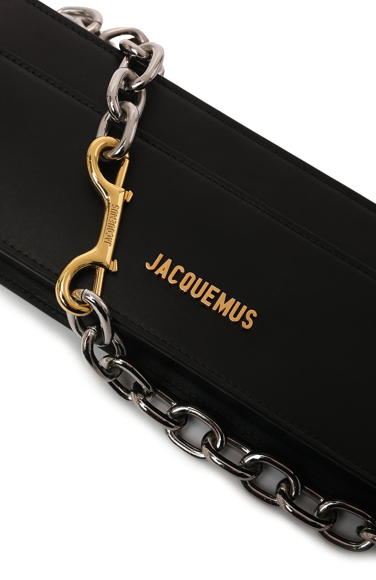 Женская сумка le sac ciuciu JACQUEMUS черного цвета, арт. 213BA009-3060 | Фото 3 (Материал: Натуральная кожа; Размер: medium; Сумки-технические: Сумки через плечо; Драгоценные камни: Проставлено; Материал сплава: Проставлено)
