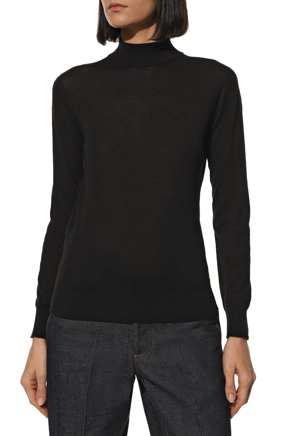 Кашемировая водолазка GIORGIO ARMANI черного цвета по цене 105500 руб., арт. 6GAM18/AM45Z, фото 3 Кашемировая водолазка GIORGIO ARMANI, арт. 6GAM18/AM45Z, фото 3