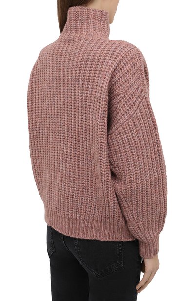 Свитер ISABEL MARANT розового цвета по цене 52600 руб., арт. PU1413-20A042I/IRIS, фото 4 Свитер ISABEL MARANT, арт. PU1413-20A042I/IRIS, фото 4