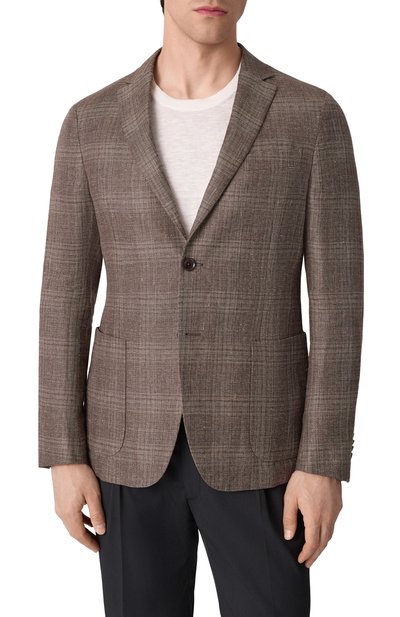 Пиджак изо льна и шерсти ZEGNA, арт. 1DNMG0/950727A9, фото 5