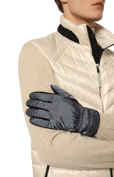 Комбинированные перчатки BOGNER голубого цвета по цене 17550 руб., арт. 6097123, фото 2 Комбинированные перчатки BOGNER, арт. 6097123, фото 2