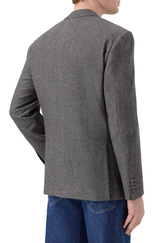 Шерстяной пиджак Stefano Ricci S1RF432SH3/W0002I Серый  S1RF432SH3/W0002I Фото 5