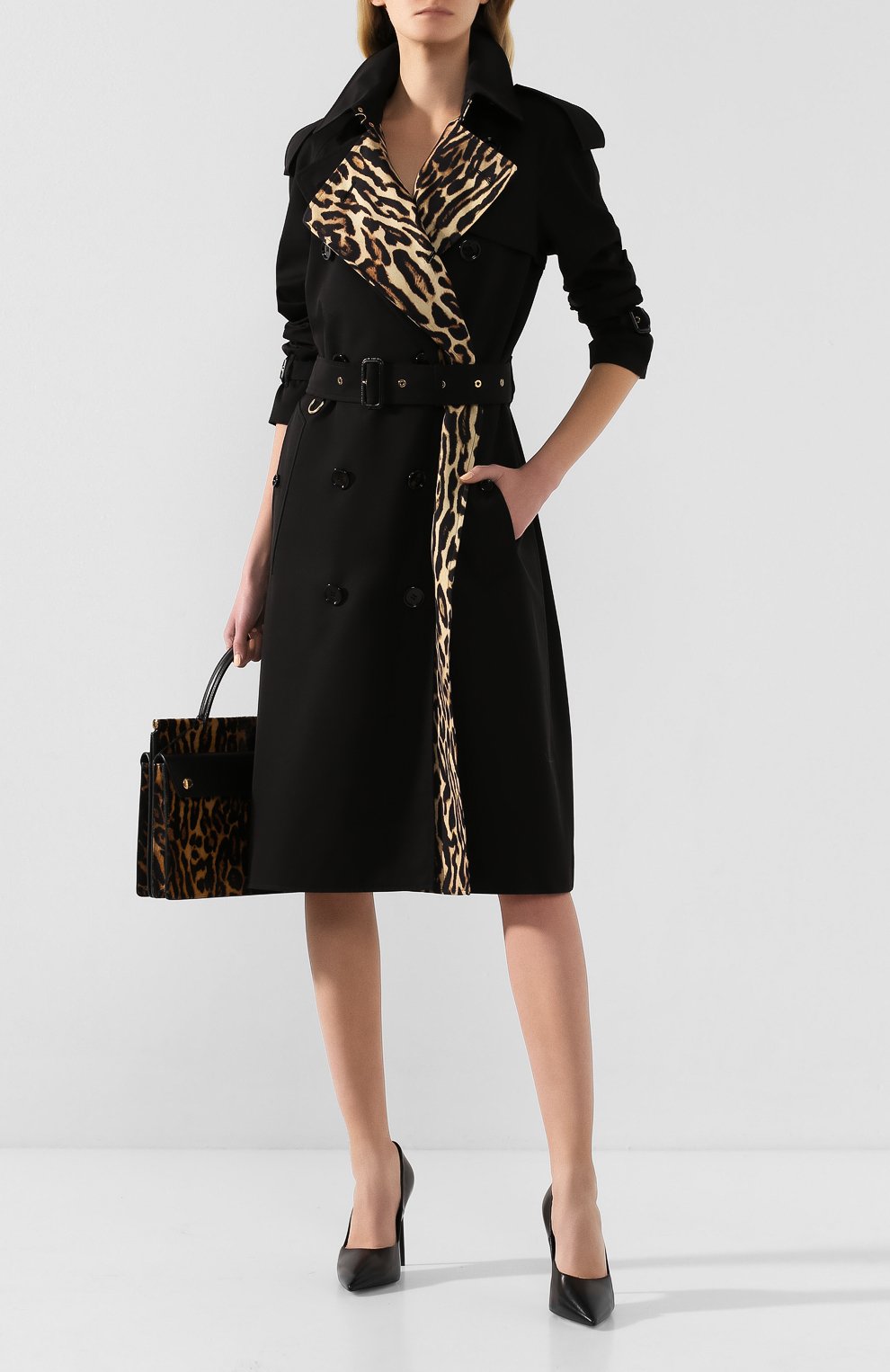 Хлопковый тренч BURBERRY черного цвета по цене 325500 руб., арт. 8024437, фото 2 Хлопковый тренч BURBERRY, арт. 8024437, фото 2