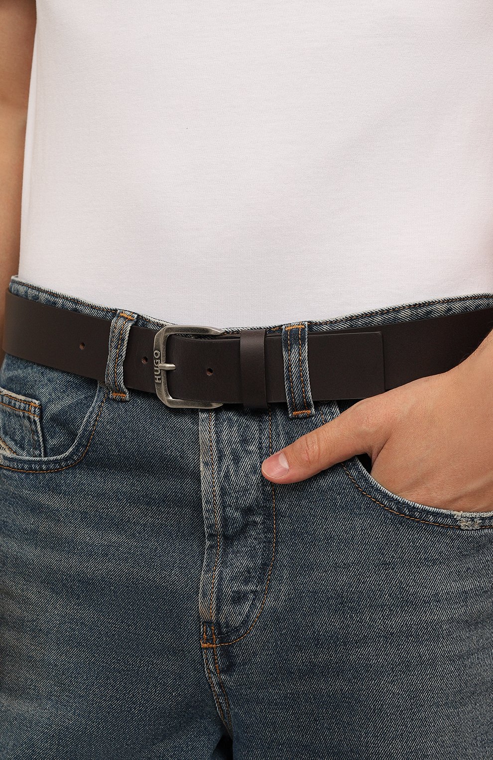 Кожаный ремень HUGO BLUE, арт. 50522158, фото 2
