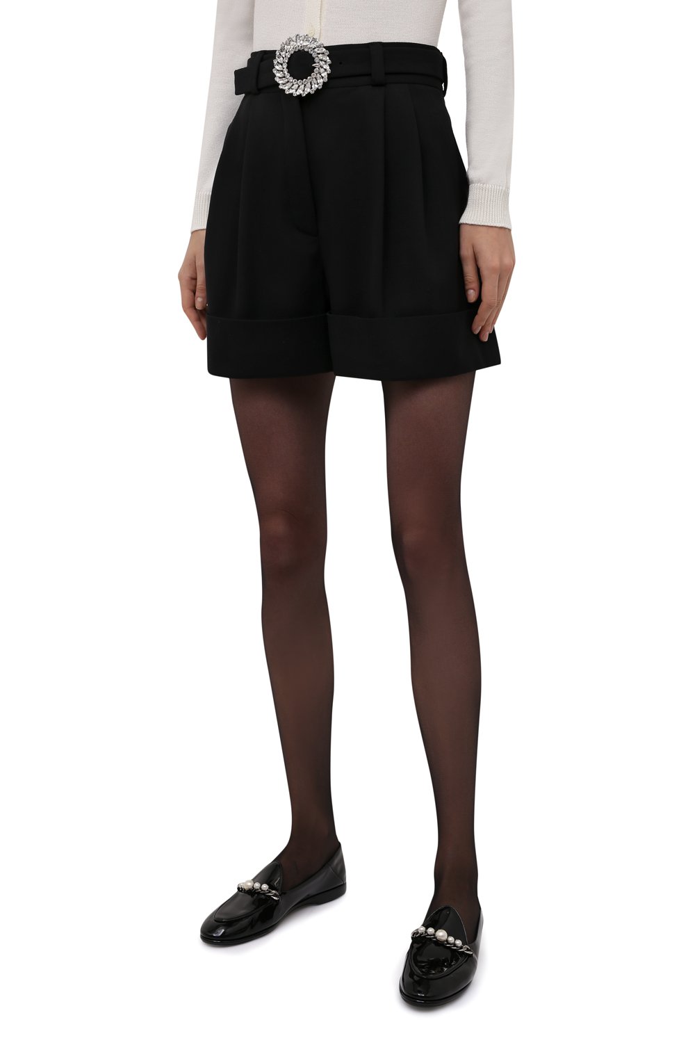 Шерстяные шорты MIU MIU черного цвета по цене 145000 руб., арт. MP1406-1R1-F0002, фото 3 Шерстяные шорты MIU MIU, арт. MP1406-1R1-F0002, фото 3