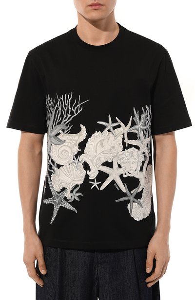 Хлопковая футболка VERSACE, арт. 1013302/1A11409, фото 3