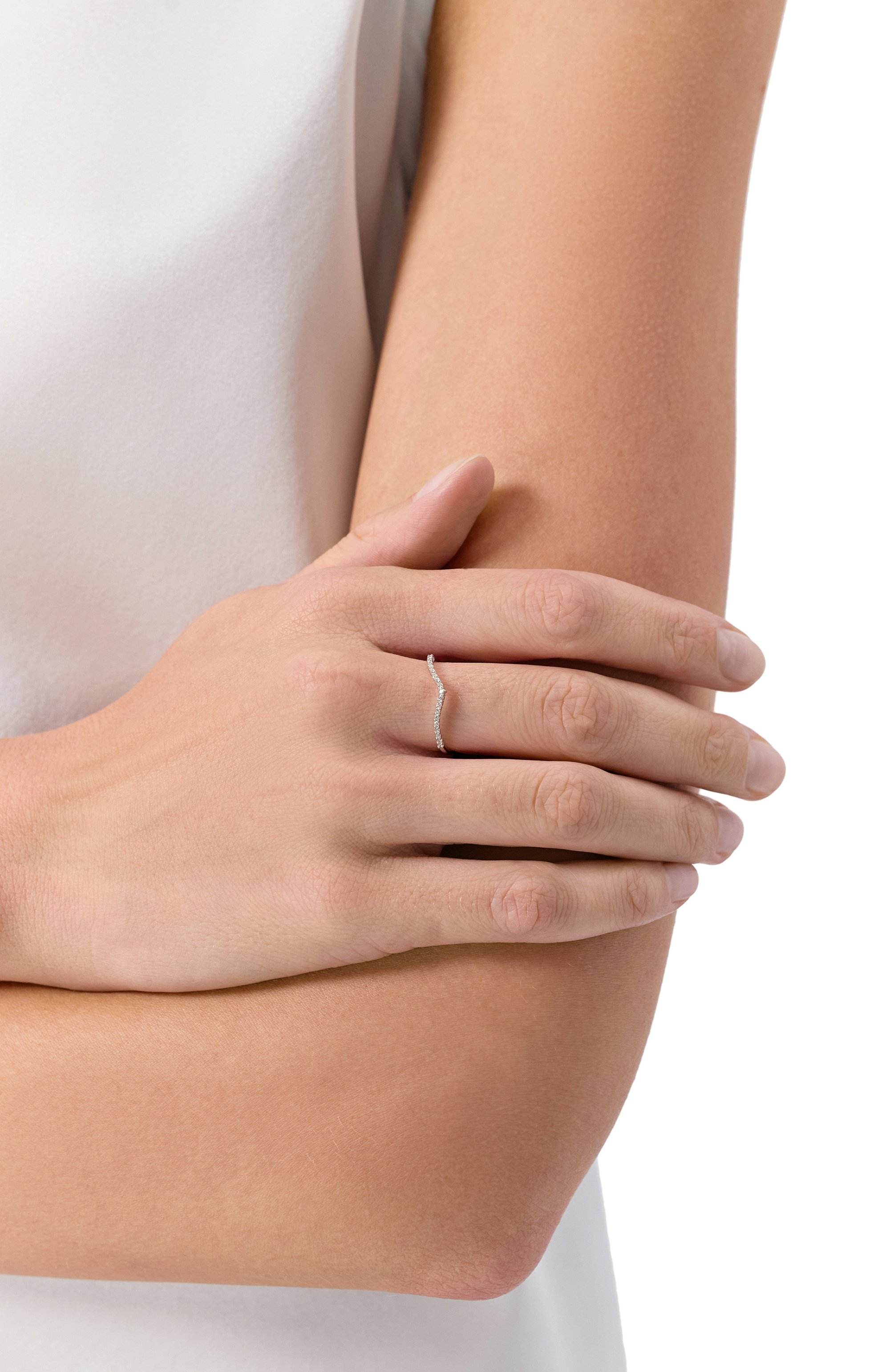 Кольцо-волна с цирконами MOONKA, арт. tr-wr-r, фото 2