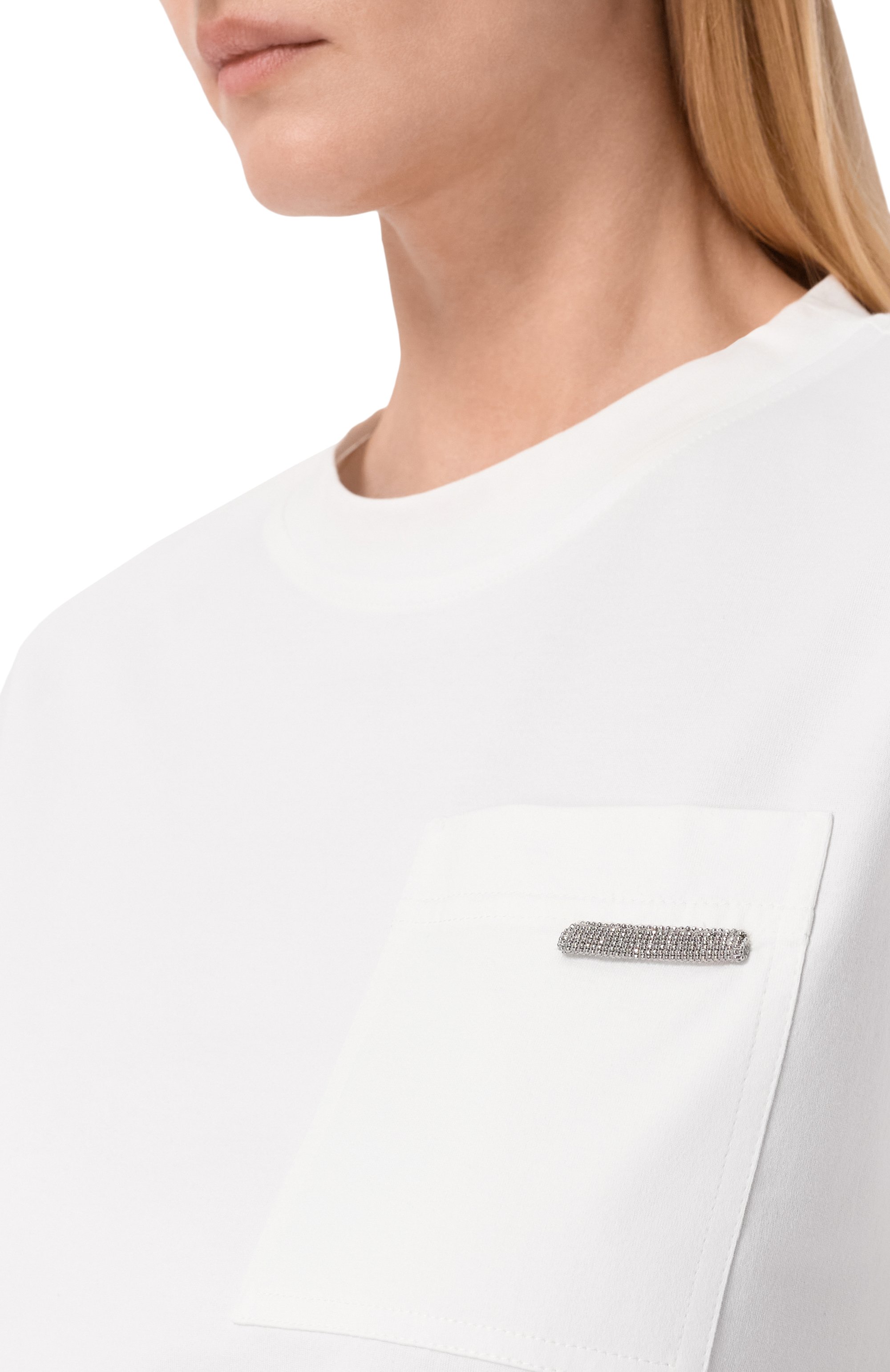 Хлопковая футболка BRUNELLO CUCINELLI, арт. MPT81EC710, фото 5