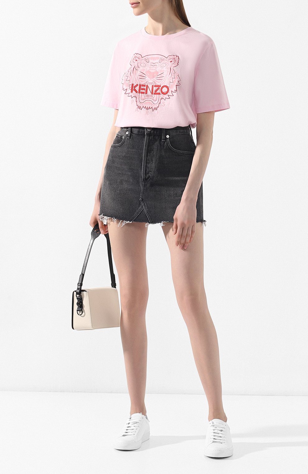 Хлопковая футболка KENZO розового цвета по цене 8700 руб., арт. 2TS7964YE, фото 2 Хлопковая футболка KENZO, арт. 2TS7964YE, фото 2