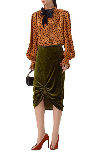 Бархатная юбка VALENTINO, арт. 8B0RAEZ5/A64, фото 2