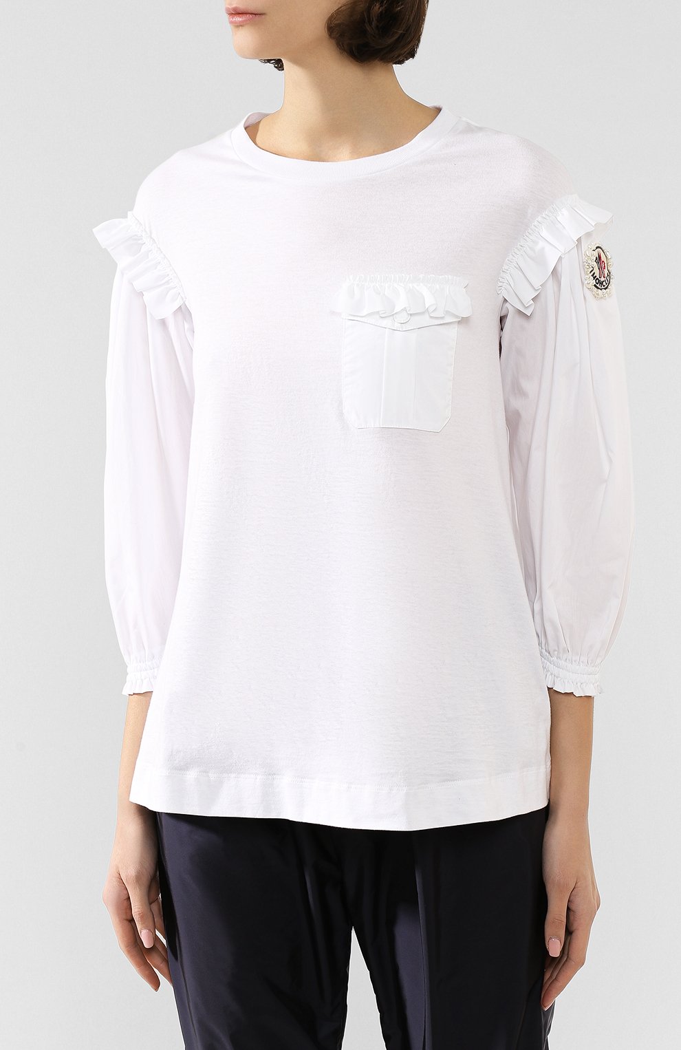 Лонгслив 4 moncler simone rocha MONCLER GENIUS белого цвета по цене 34500 руб., арт. E2-09W-80537-00-829FG, фото 3 Лонгслив 4 moncler simone rocha MONCLER GENIUS, арт. E2-09W-80537-00-829FG, фото 3