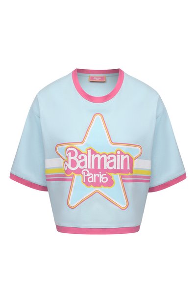 Хлопковая футболка balmain x barbie BALMAIN, арт. XF2EE020/GB03, фото 1