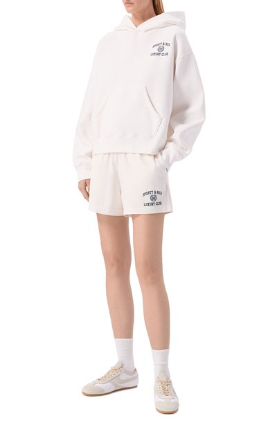 Хлопковое худи luxury club SPORTY AND RICH, арт. ST0987842WH01/S&R LUXURY CLUB H00DIE, фото 2
