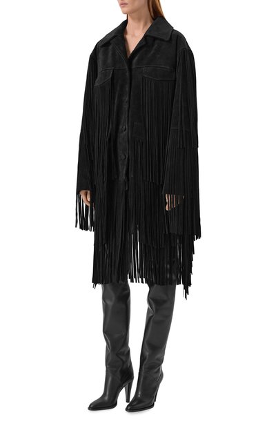 Замшевая куртка DOLCE & GABBANA черного цвета по цене 1180000 руб., арт. F27GZL/HULYF, фото 3 Замшевая куртка DOLCE & GABBANA, арт. F27GZL/HULYF, фото 3