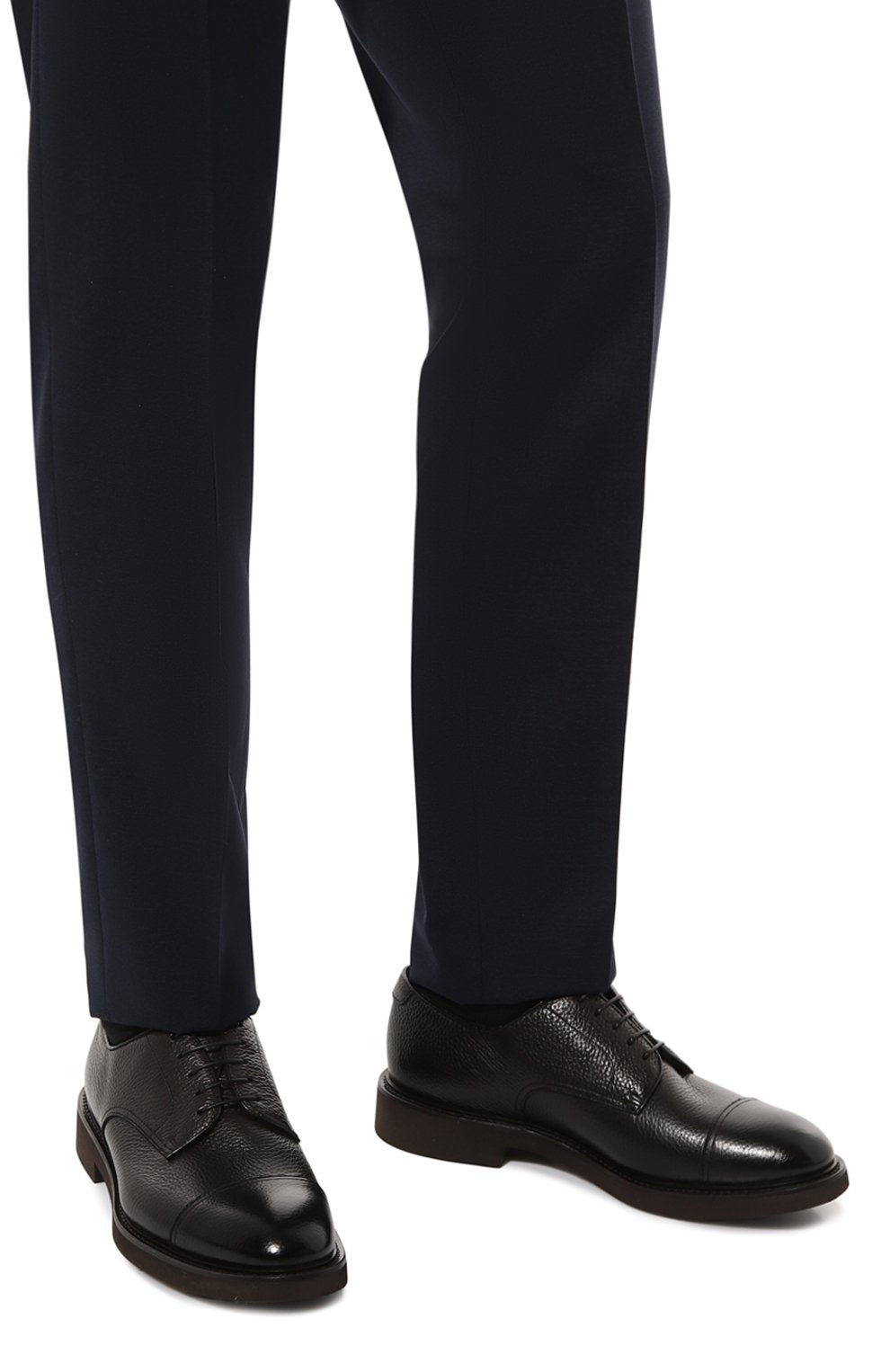 Кожаные дерби DOUCAL'S темно-коричневого цвета по цене 55500 руб., арт. DU3095VER0UT019T, фото 3 Кожаные дерби DOUCAL'S, арт. DU3095VER0UT019T, фото 3