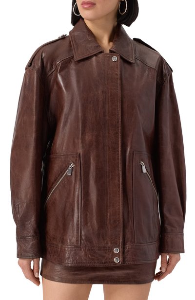 Кожаная куртка PINKO, арт. 105012/A2I1, фото 3